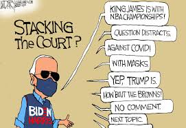 Branco has taken his two greatest passions, (art and politics) and translated them into the cartoons that have been popular all over the country, in various news outlets. Biden Harris Stack Up Aversions To Stacking Court Questions Darcy Cartoon Cleveland Com