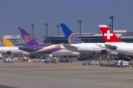 F7 dual gyro / acc flight controller board mcu: Ù…Ù„Ù 011 Aircraft Of Various Airlines Together At Narita Airport Japan Swiss Air Lines United Airlines Thai Airways Jpg ÙˆÙŠÙƒÙŠØ¨ÙŠØ¯ÙŠØ§