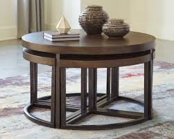 Lizeth Coffee Table With 4 Nested Stools In 2020 Coffee Table With Stools Coffee Table Coffee Table Setting
