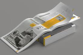 Landscape Magazine Brochure Mockup Brochures Mockups Postcard Mockup Brochure