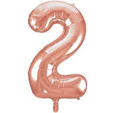 Our giant 16 rose gold foil balloons are a real showstopper! Large Rose Gold Number 2 Foil Balloon Doolins