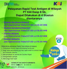 Rapid Test Antigen Di Stasiun Surabaya Gubeng Kereta Api Kita