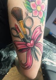 Scissors tattoos , hairdresser tattoos , cosmetology tattoos designs. Beauty Themed Tattoos By Rob Zeinog Of Evolved Body Arts In Edgewood Maryland Evolved Body Arts