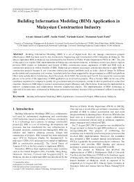 Launching of malaysia most transparent bim contest 2018. Pdf Building Information Modeling Bim Application In Malaysian Construction Industry
