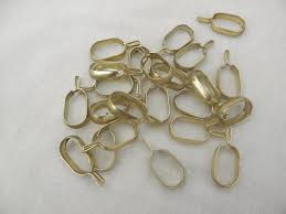 Gold ring cafe & catering. Vintage Curtain Rings Gold Tone Aluminum Metal Oval Ring Clips For Cafe Curtain Rods
