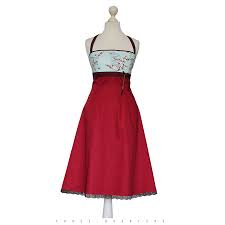 Die traditionellen brautkleider werden weltweit sehr gerne getrag. Kleid Sommerkleid Kirschrot Vogel Vintage Mint