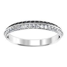 Black And White Diamond Wedding Band Black Diamond Knife Edge Eternity Band Knife Edge Wedding Band Black Diamond Wedding Bands Eternity Bands