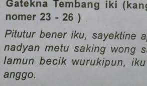 Start studying tembang macapat megatruh lan asmaradana. Cakepan Ing Dhuwur Mujudake Tembang Macapata Gambuhb Pocungc Maskumambangd Megatruh Brainly Co Id