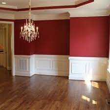 We restored original dining room buffet, box beams and windows. 9 Best Red Wall For Music Room Ideas Red Walls Living Room Red Room Colors