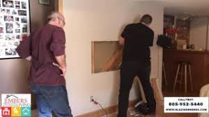 If your home already has downlights installed and now you're just tasked with laying insulation, such as in an attic space, be sure to purchase recessed light covers with a ul rating to create a protective barrier between the top of the light and the insulation. How To Install Recessed Electric Wall Mount Fireplace Youtube