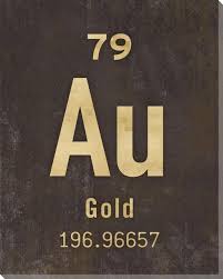 Gold Periodic Table Of Elements Wrapped Canvas Giclee Print In 2020 Gold Wall Art Gold Wall Art Canvas Gold Walls