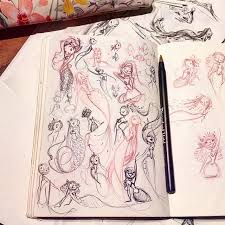 Liana Hee Lianahee Foto I Video V Instagram Sketches Mermaid Art Dark Art Drawings