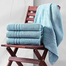Hammam Linen Light Baby Blue Bath Towels 4-Pack
