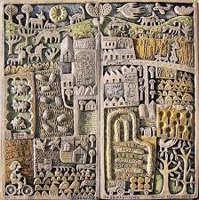 Hilke Macintyre Countryside In September Ceramic Relief Art Ceramics Tile Art Relief Tiles