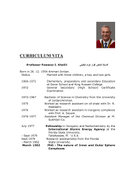 Which is the best resume format for marriage? Cv Fawwaz Khalili The University Of Jordan