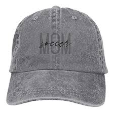 Sretinez Soccer Mom Denim Hat Adjustable Male Fitted