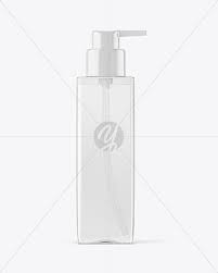 Download Matte Square Bottle With Pump In Bottle Mockups On Yellow Images Object Mockups PSD Mockup Templates