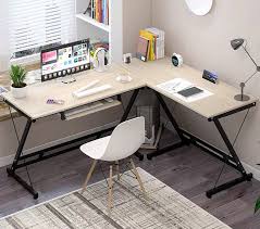 61 super large l shaped desk gaming desk l desk computer corner desk with round corner with monitor stand for gaming desk home office writing workstation, black 4.6 out of 5 stars 4,049 $109.99 $ 109. Oracle Corner Computer Desk Office Double Workstation White Oak