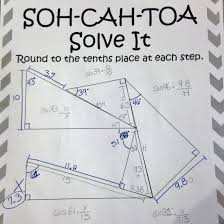 Soh Cah Toa Solve It This Is A Set Of 3 Trigonometric Ratio Puzzles Students Must Start At The Only Give Teaching Geometry Geometry Lessons Math Lesson Plans