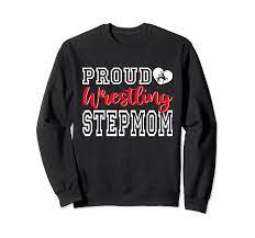 Amazon.com: Cute Proud Wrestling Stepmom Mother's Day Christmas Sweatshirt  : Clothing, Shoes & Jewelry