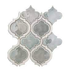 Country cottage light taupe arabesque glass tiles. Ivy Hill Tile Delphi Arabesque 4 X 3 Ceramic Mosaic Tile Wayfair