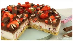 Yogurette Erdbeer Torte Evasbackparty Erdbeer Torte Kuchen Und Torten Backrezepte