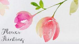 I chose to draw tulips and my daughter chose lotus. Lvl2 Watercolor Tutorial How To Paint Flowers Youtube