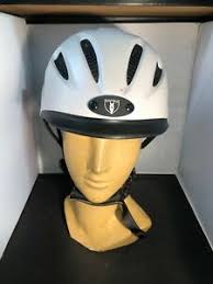 Details About Tipperary White Riding Helmet Size L 7 7 1 8 56 57cm