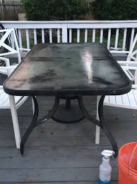 Amazing Glass Table Makeover Patio Furniture Makeover Metal Outdoor Table Painting Patio Furniture