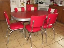 red retro kitchen table chairs home