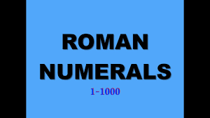 Roman Numerals 1 1000 Blue