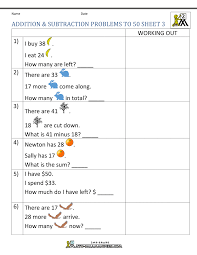 Word problem worksheets for grade 1. Addition Subtraction Word Problems 2nd Grade