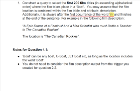 It became commonplace after the renaissance. Solved 1 Construct A Query To Select The First 200 Film Chegg Com