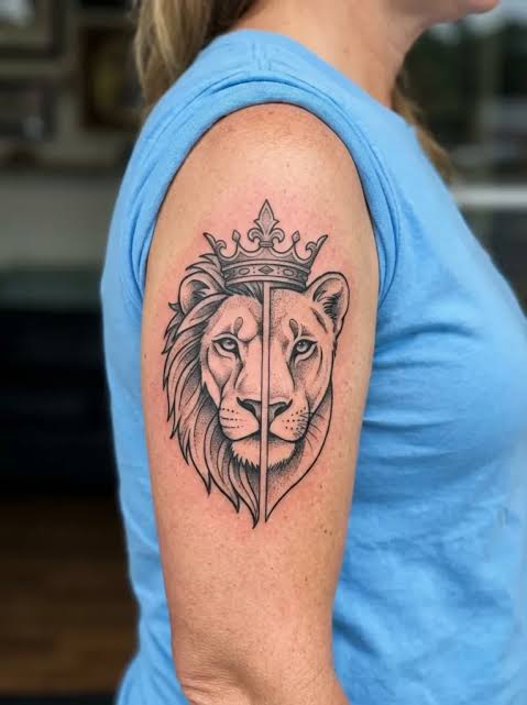 19 Half Lion Half Lioness Tattoo Ideas Perfect for Symbolic Ink