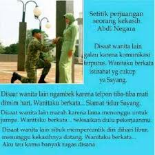 Tetaplah di rumah, jangan keluar. Kata Kata Untuk Pacar Abdi Negara