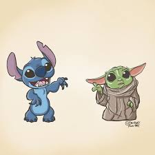 Kawaii Baby Yoda And Stitch Wallpaper Novocom Top