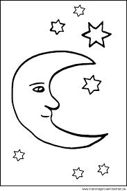 Mond Und Sterne Als Kostenlose Malvorlage