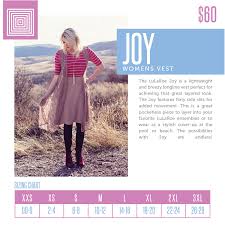 Lularoe Joy Sizing Chart 2018 In 2019 Lularoe Size Chart