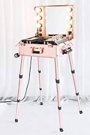 Kemier Makeup Case Professional Artist Studio Cosmetic Train Table W 4 Rolling Wheels Toolsaccessories Professional Makeup Case Train Table Makeup Case