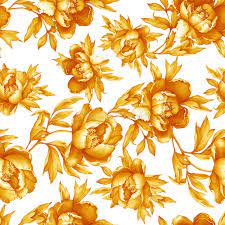 Can be used for tablecloth kitchen items wallpapers and other purposes. Vintage Floral Seamless Yellow Monochrome Pattern With Flowering Peonies On White Background Watercolor Hand Drawn Painting Illu Stock Illustration Illustration Of Drawn Color 93787855