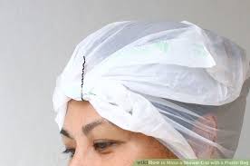 How To Make A Shower Cap With A Plastic Bag 9 Steps Shower Cap Diy Shower Cap Cap Hair
