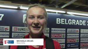 Michaela Hrubá dnes v kvalifikaci výšky postoupila posledním možným pokusem  do finále, čímž dle svých slov splnila to, co měla za cíl. Ve finále se  však máme nechat překvapit, co si na nás mladá ...