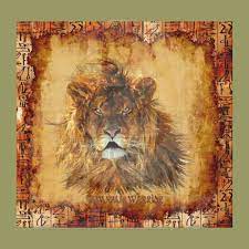 Lion King Of The Jungle Egyptian Grunge Art Canvas Gallery Wrapped Canvas Lion Canvas Art Lion Canvas Canvas Art