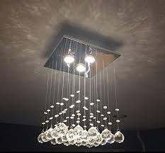 Saint Mossi Chandelier Modern K9 Crystal Raindrop Chandelier Lighting Flush Mount Led Ceiling Light Fixture Pendant Lamp Beachfront Decor