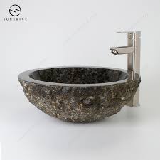 natural stone outdoor sink bathroom