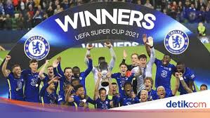 Chelsea vs villarreal dalam piala super eropa di stadion windsor park, belfast, pada rabu (11/8/2021) waktu setempat atau kamis dini hari wib. Lq1tyga2doslpm