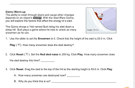 Sled wars gizmo answers : Solved Gizmo Warm Up The Ability To Crash Through Doors A Chegg Com