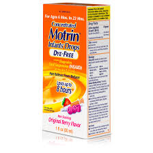 Infants Motrin Concentrated Drops Fever Reducer Ibuprofen Dye Free Berry Flavored 1 Oz