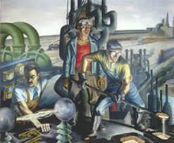 Lakeview Post Office Chicago Il Propaganda Art Industrial Artwork Mural
