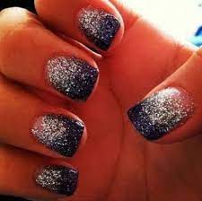 Blue and silver glitter tip nail art. 25 Ideas For Wedding Nails Silver Glitter Navy Blue Blue And Silver Nails Silver Nails Navy And Silver Nails